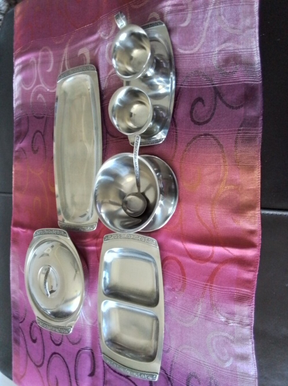 Vintage 70's Japanese stainless servingware